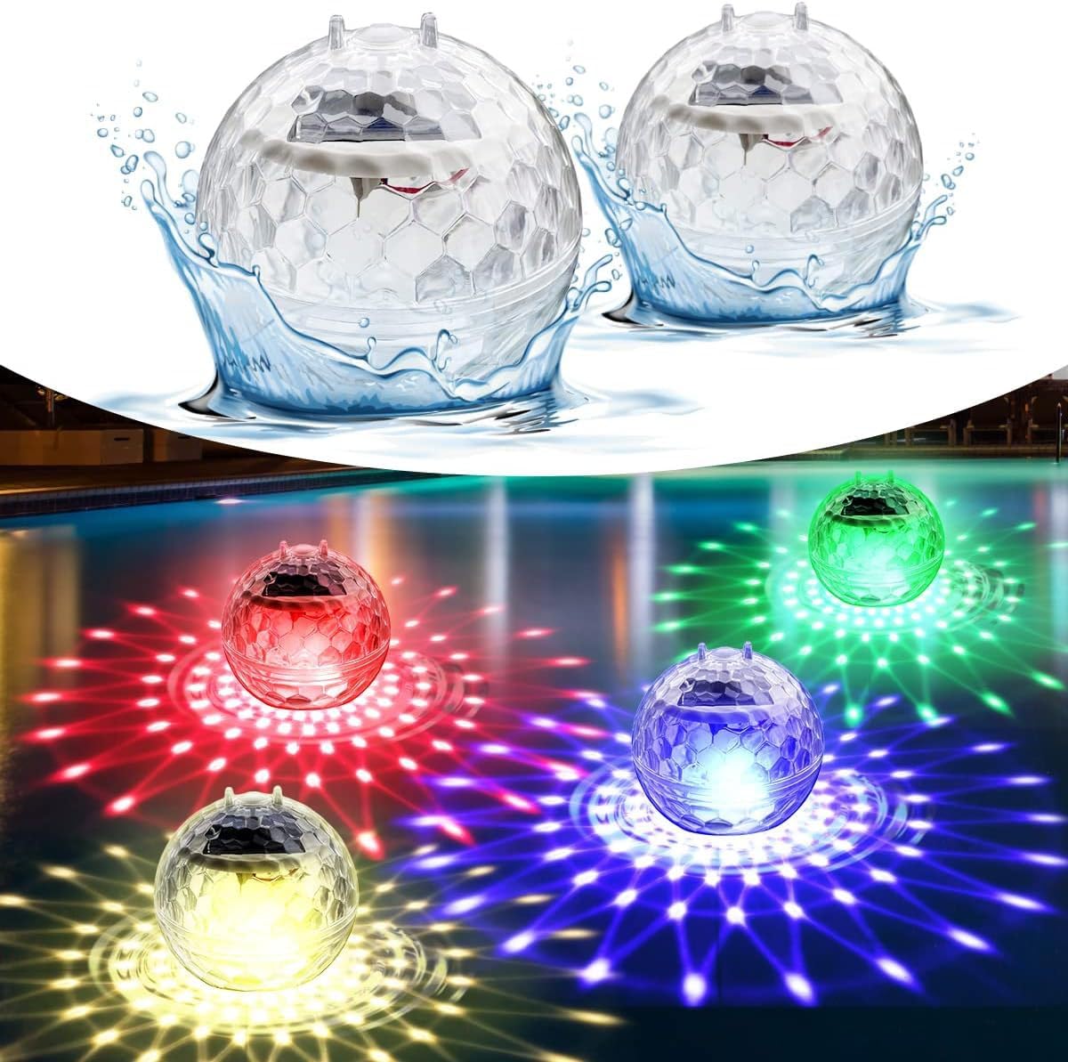 BigFox Pool Solar 7 Color Changing Decorative Lights for Outdoor Front Party Set of 2 Lights, Charging, Waterproof, Floating/Hanging Amphibious, Pool,
BigFox Pool Solar 7 Color Changing Decorative Lights for Outdoor Front Party Set of 2 Lights, Charging, Waterproof, Floating/Hanging Amphibious, Pool,