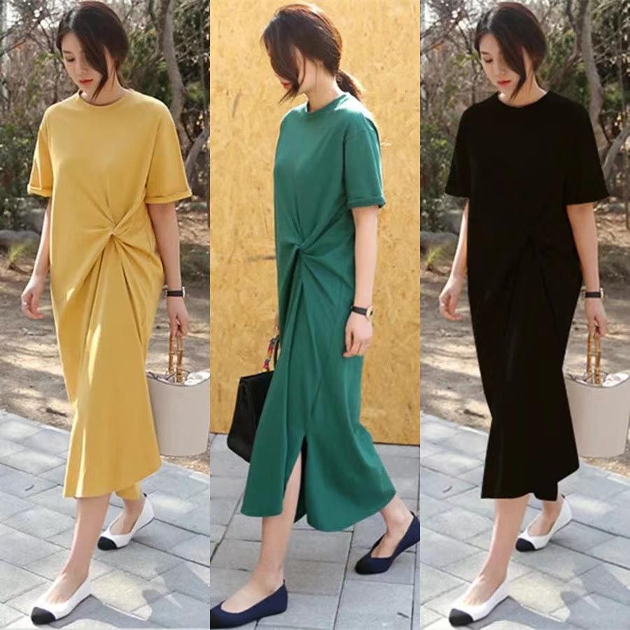 Short-sleeved T-shirt Women s Summer New Korean Version of Large-size Women s Clothing Loose and Thin Knee-length T-shirt Skirt 3XL зелений
Short-sleeved T-shirt Women s Summer New Korean Version of Large-size Women s Clothing Loose and Thin Knee-length T-shirt Skirt 3XL зелений