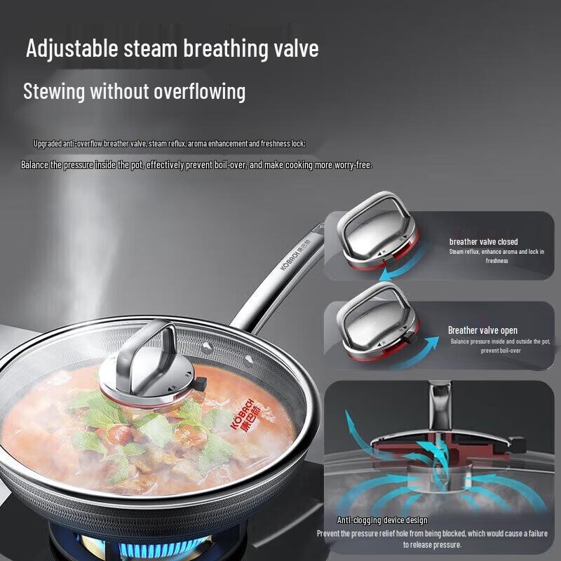 Kangbach 30cm Stainless Steel Wok
Kangbach 30cm Stainless Steel Wok