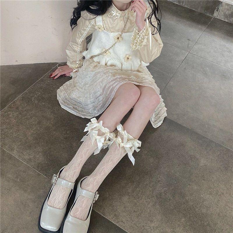 Japanese Style Lolita Knee High Socks for Women | Thin Bowknot Lace Calf Socks, Perfect for Spring & Autumn
Japanese Style Lolita Knee High Socks for Women | Thin Bowknot Lace Calf Socks, Perfect for Spring & Autumn
