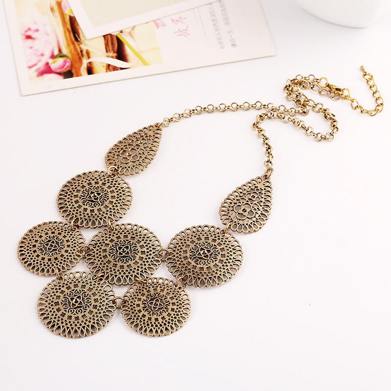 Euro Retro Hollow Round Pendant Necklace With Cross Chain For Boho Ethnic Style
Euro Retro Hollow Round Pendant Necklace With Cross Chain For Boho Ethnic Style