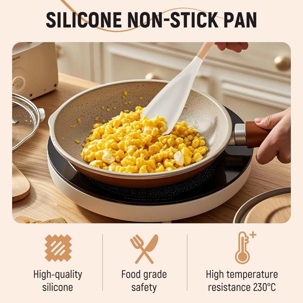 Silicone Cooking Spoon for Nonstick Cookwares,Durable BPA-Free,Rice Scooper,Wood Handle Spoon for Mixing Salad,Scoop,Scrape чорний
Silicone Cooking Spoon for Nonstick Cookwares,Durable BPA-Free,Rice Scooper,Wood Handle Spoon for Mixing Salad,Scoop,Scrape чорний
