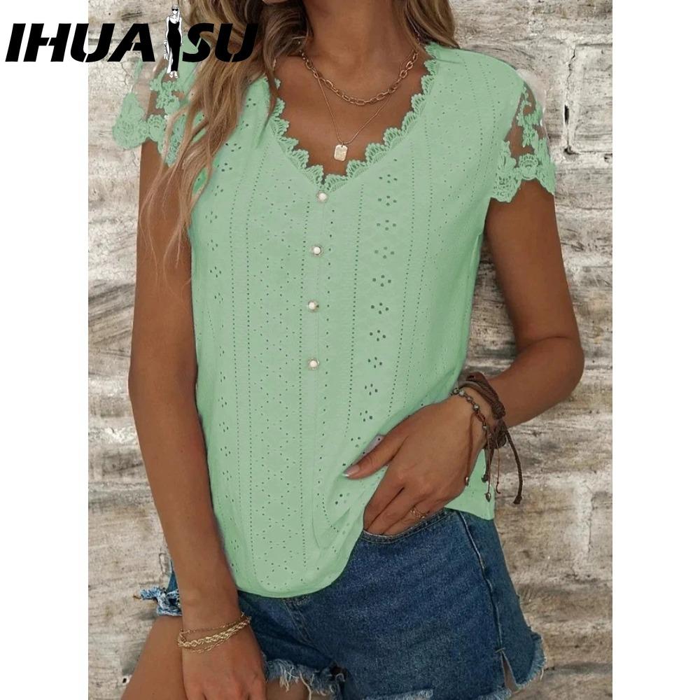 IHUASU Женская Мода Повседневные Однотонные Принтованные Блузки и Рубашки с Коротким Рукавом и V-образным Вырезом XXXL светло-зеленый
IHUASU Женская Мода Повседневные Однотонные Принтованные Блузки и Рубашки с Коротким Рукавом и V-образным Вырезом XXXL светло-зеленый