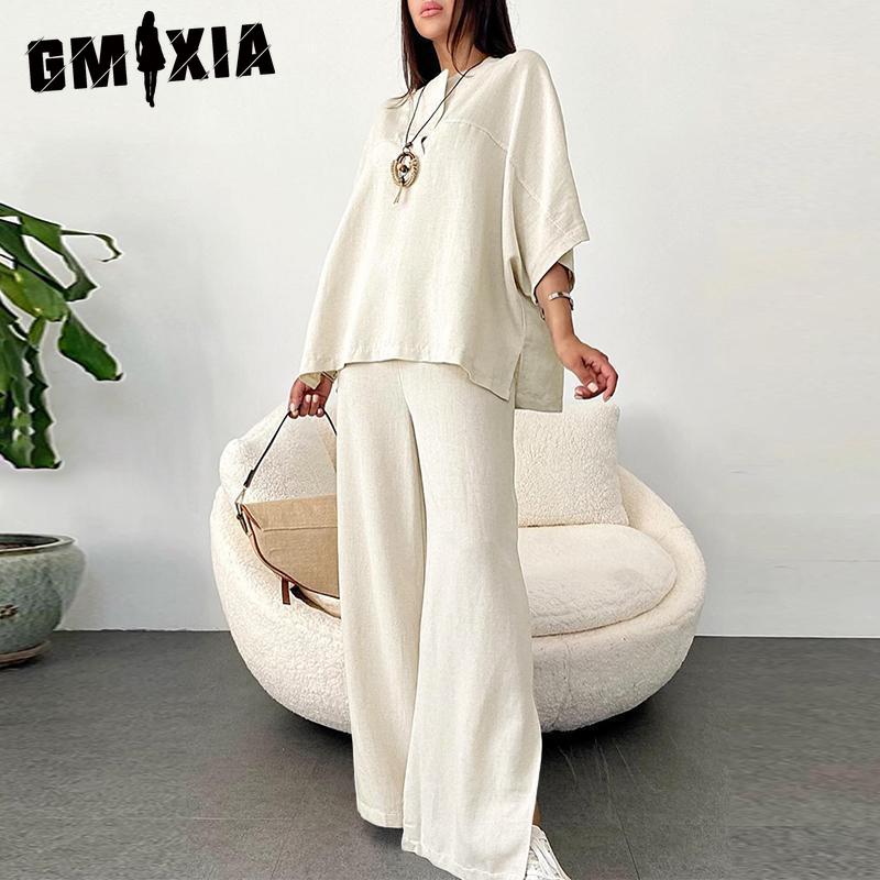 GMXIA Retro Women s Independent Station Top and Pants Cotton and Linen Two-piece Casual Loose Long Pants Set for Women S хаки
GMXIA Retro Women s Independent Station Top and Pants Cotton and Linen Two-piece Casual Loose Long Pants Set for Women S хаки