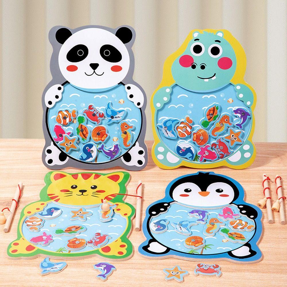Animal Wooden Magnetic Fishing Game Rabbit Cognition Fish Games Interesting Children Gift
Animal Wooden Magnetic Fishing Game Rabbit Cognition Fish Games Interesting Children Gift
