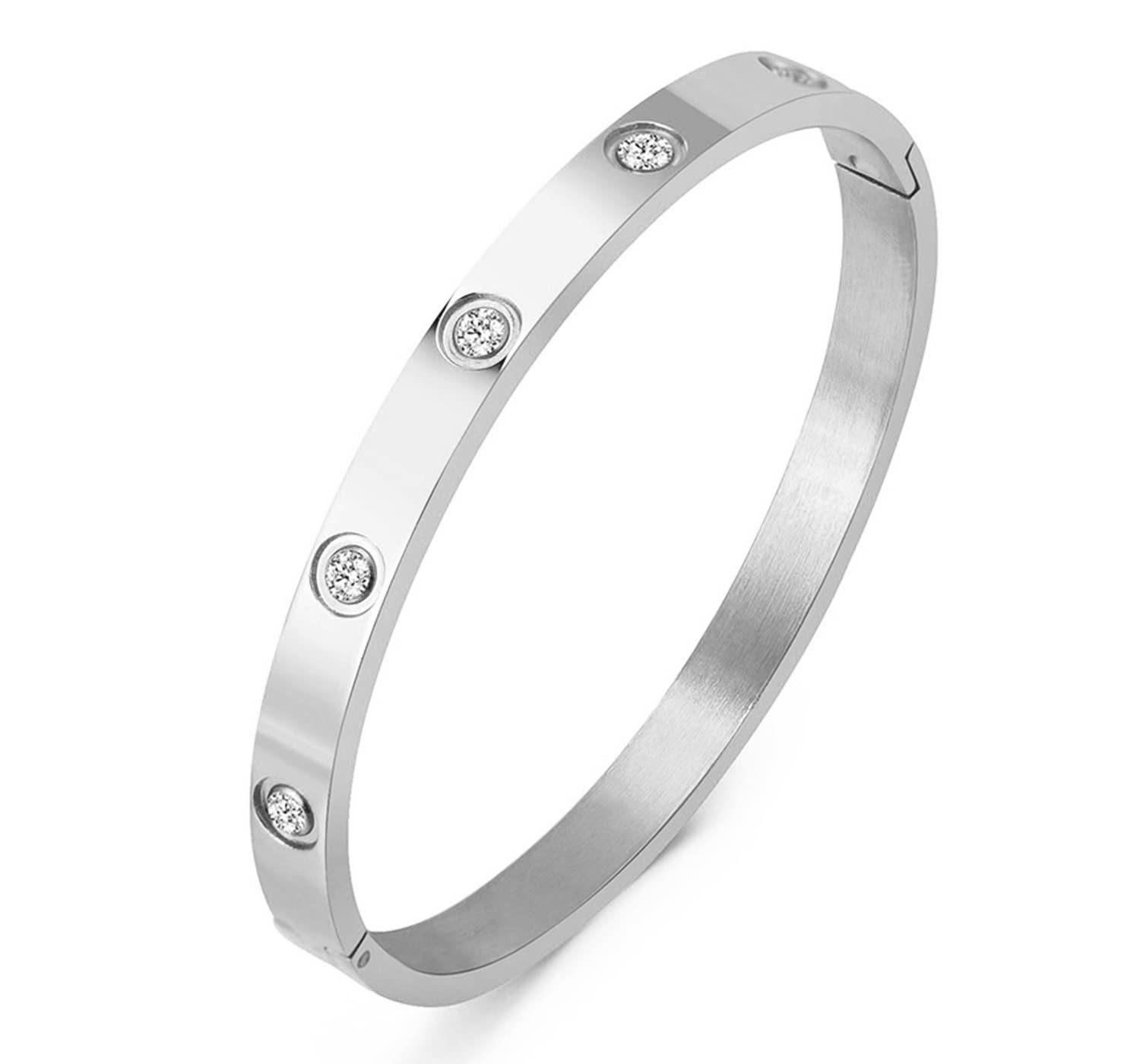 ALLEN AD Jewelry 18K Gold Plated Love Bangle Браслет из нержавеющей стали с камнем x Нержавеющая сталь D. И ДАНМИ. (Серебряный), 2,36 1,97 дюйма, белый
ALLEN AD Jewelry 18K Gold Plated Love Bangle Браслет из нержавеющей стали с камнем x Нержавеющая сталь D. И ДАНМИ. (Серебряный), 2,36 1,97 дюйма, белый