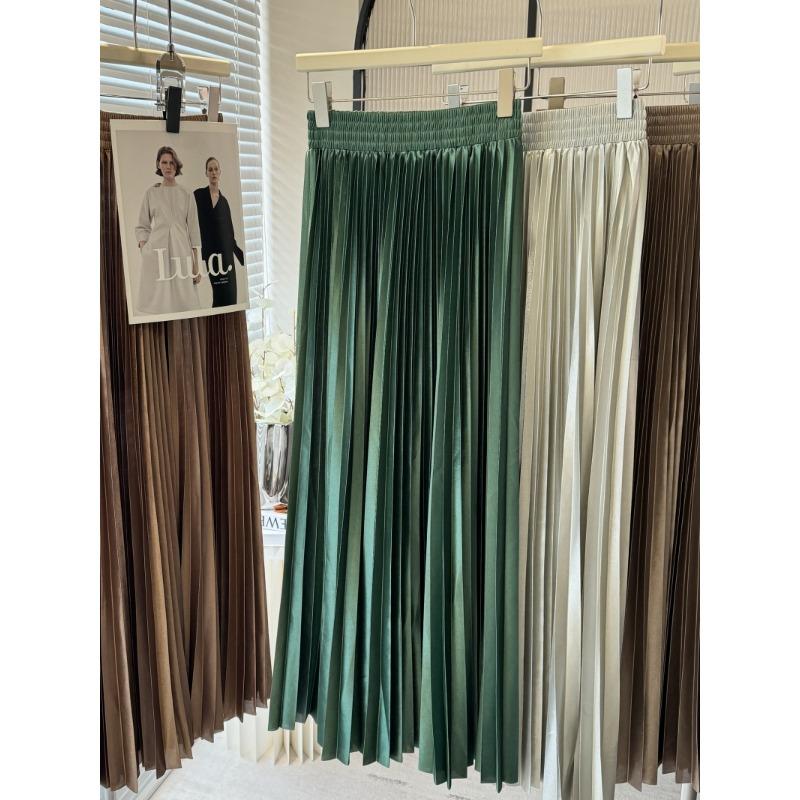 Women s pleated skirt drooping metallic swinging pleated skirt spring and summer dress One size fits all темно-зелений колір
Women s pleated skirt drooping metallic swinging pleated skirt spring and summer dress One size fits all темно-зелений колір