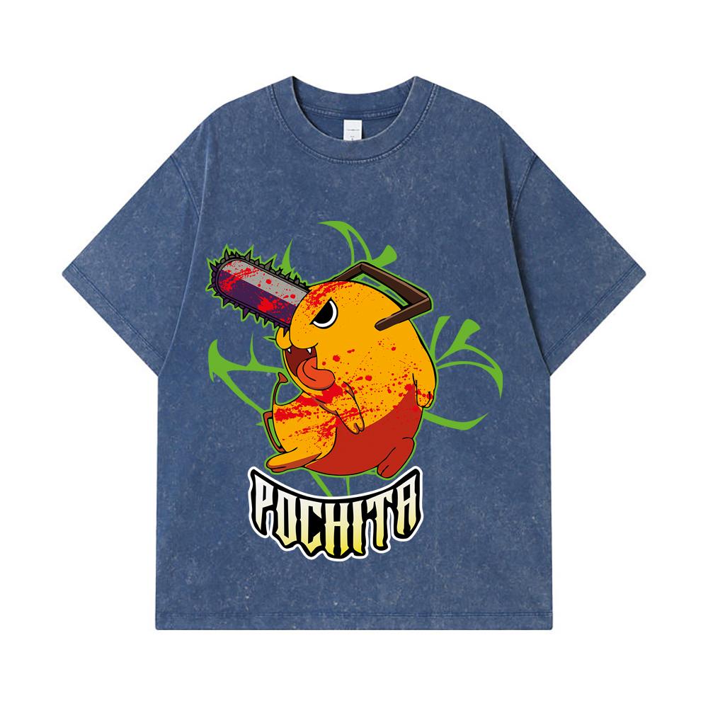 275 GSM Washed T-shirts 100% Cotton Chainsaw Man V36 Denji Pochita Print Unisex Heavy Cotton T Shirt 2XL королівський синій колір
275 GSM Washed T-shirts 100% Cotton Chainsaw Man V36 Denji Pochita Print Unisex Heavy Cotton T Shirt 2XL королівський синій колір