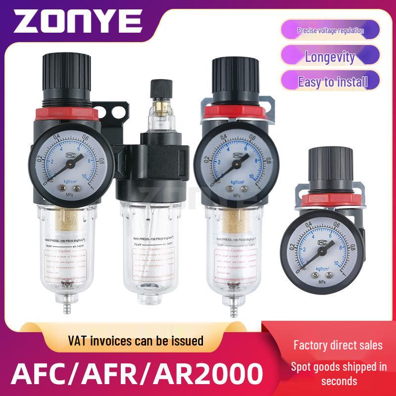 BFC/AR/AFR/AFC2000 Pneumatic Pressure Regulator with Oil-Water Separator Filter Series A Oil Cup
BFC/AR/AFR/AFC2000 Pneumatic Pressure Regulator with Oil-Water Separator Filter Series A Oil Cup