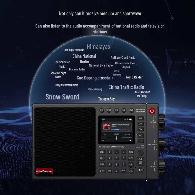 Chaoyuan LC90 Smart Full-Band Radio & Himalaya TV Audio Companion Navy Blue
Chaoyuan LC90 Smart Full-Band Radio & Himalaya TV Audio Companion Navy Blue