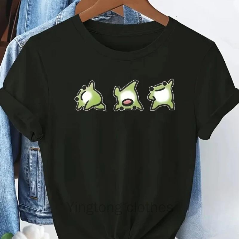 Women s Short-Sleeve T-Shirt Cute Cartoon Frog Print Casual Crew Neck Top Breathable&Comfortable Pullover Design Graphic Tshirts XS чёрный
Women s Short-Sleeve T-Shirt Cute Cartoon Frog Print Casual Crew Neck Top Breathable&Comfortable Pullover Design Graphic Tshirts XS чёрный