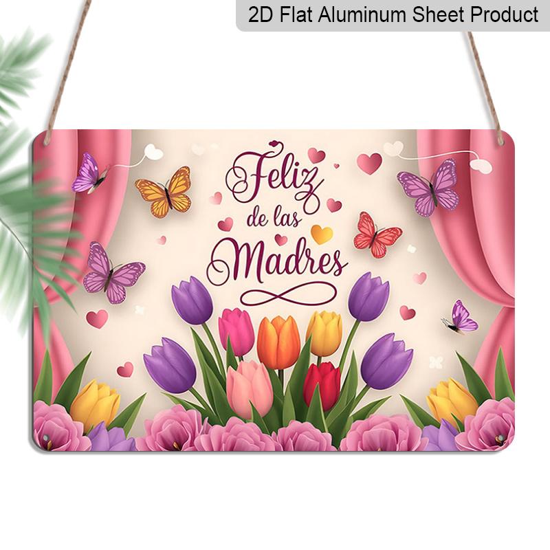 2D Flat, 1pc Feliz Día De Las Madres Tulip & Butterfly Plaque, 12 ×8 - Multicolor Floral Decor Sign - Aluminium Wall Hanging Decoration, Cheerful 20*30cm
2D Flat, 1pc Feliz Día De Las Madres Tulip & Butterfly Plaque, 12 ×8 - Multicolor Floral Decor Sign - Aluminium Wall Hanging Decoration, Cheerful 20*30cm