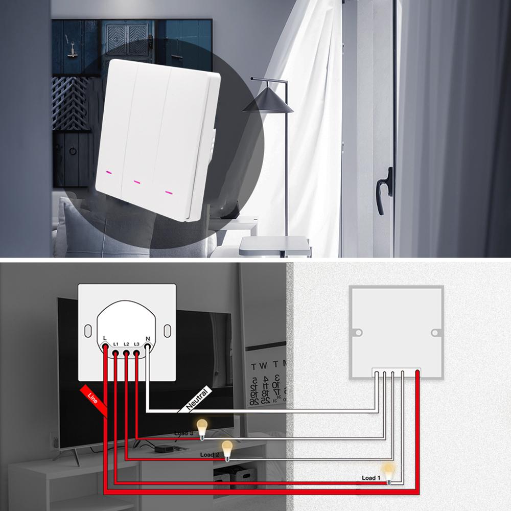 3-Gang Smart WiFi Switch TUYA APP Control European Standard Voice Control Wall Switch Controller Zero Fire Version,EU Plug Type A
3-Gang Smart WiFi Switch TUYA APP Control European Standard Voice Control Wall Switch Controller Zero Fire Version,EU Plug Type A