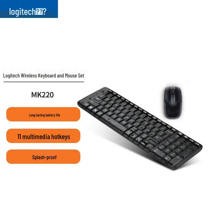 Logitech MK220 Wireless Keyboard and Mouse Combo
Logitech MK220 Wireless Keyboard and Mouse Combo