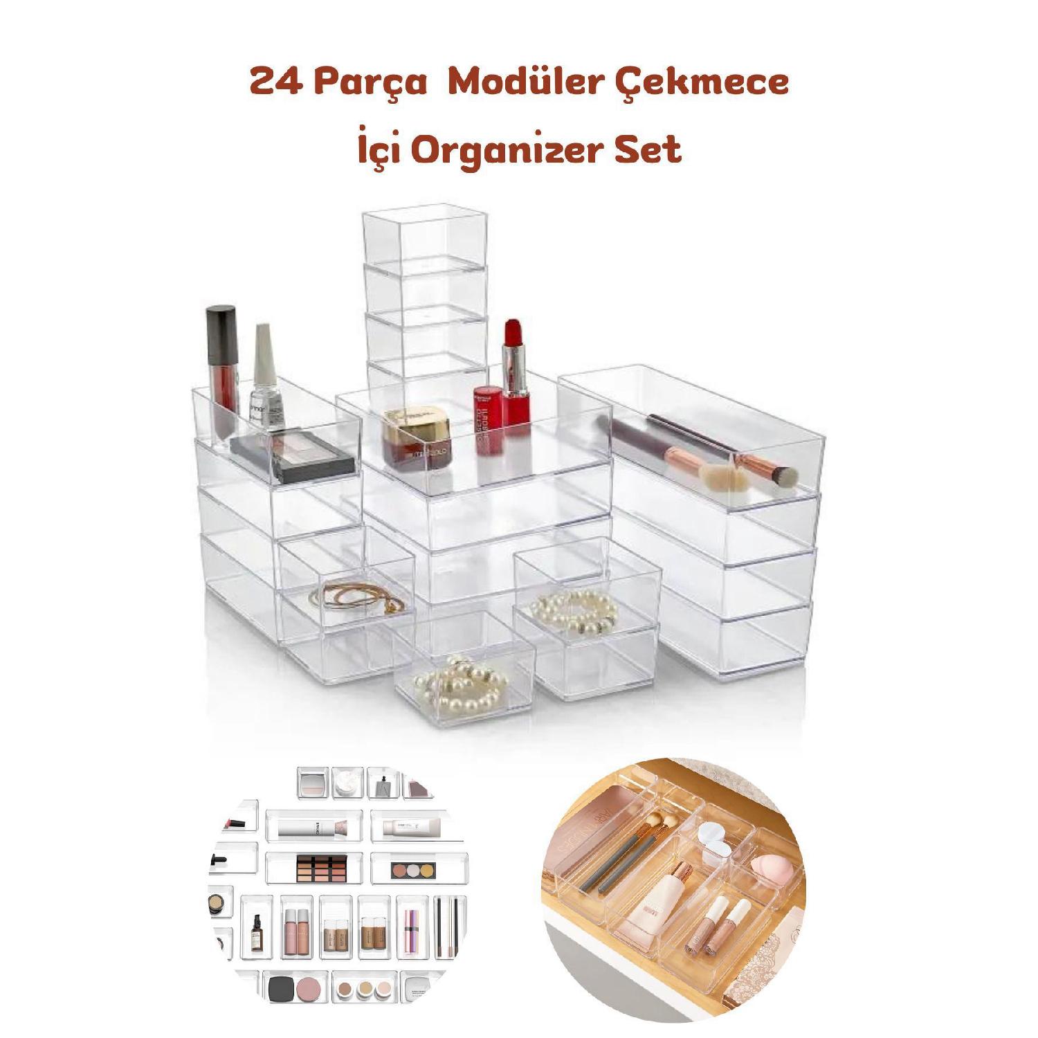24 Piece Transparent Design Modular Storage Container - Drawer Organizer, Makeup Jewelry Organizer білий
24 Piece Transparent Design Modular Storage Container - Drawer Organizer, Makeup Jewelry Organizer білий