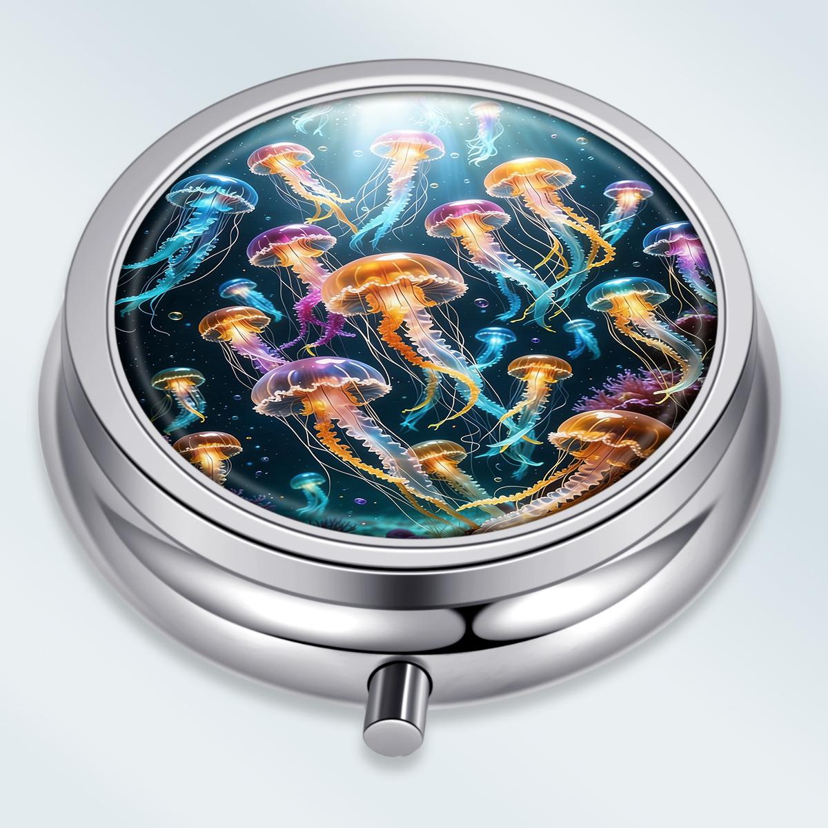 Portable Pill Box with 3 Compartments, Mini Metal Medicine Organizer Case, Cute Printed Pill Container for Vitamins, Pills, Jewelry, Travel, Daily Use
Portable Pill Box with 3 Compartments, Mini Metal Medicine Organizer Case, Cute Printed Pill Container for Vitamins, Pills, Jewelry, Travel, Daily Use