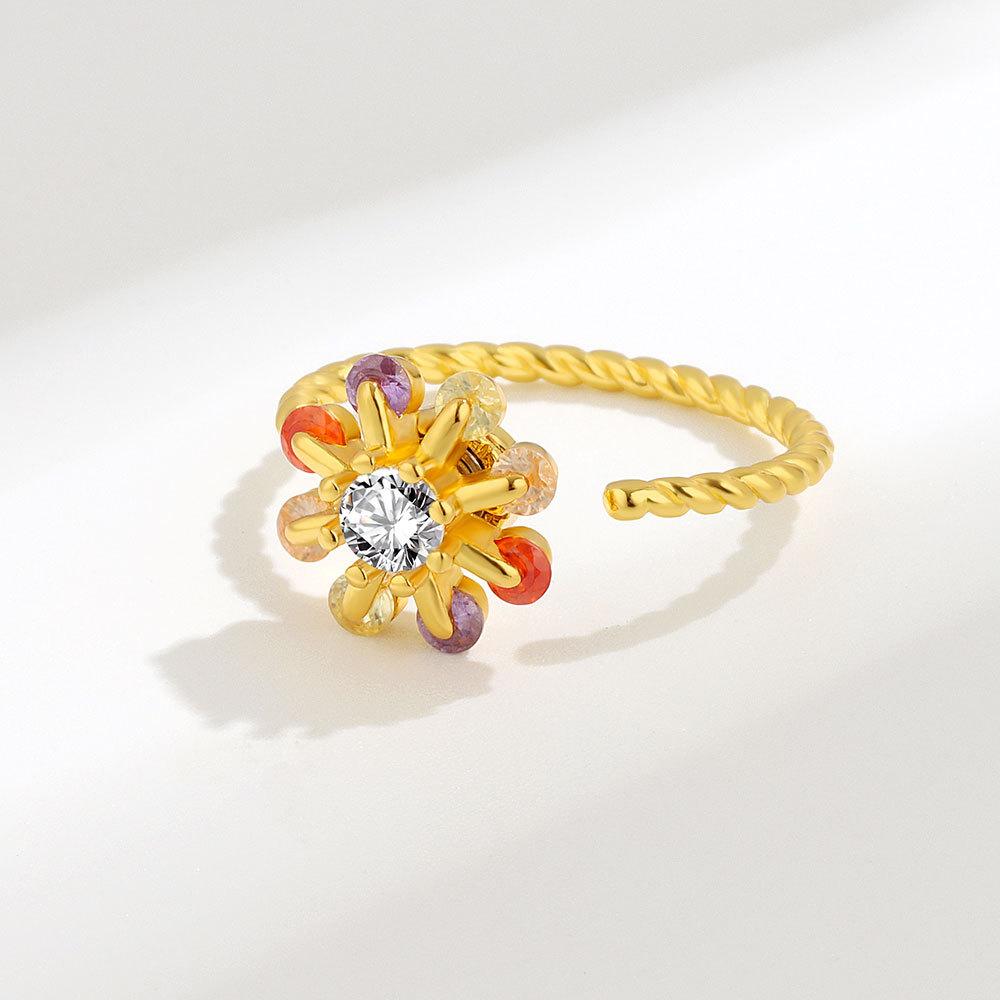 Multi colored crystal petal rotatable open copper rings for women anti anxiety relaxing Fidget finger ring accessories resizable
Multi colored crystal petal rotatable open copper rings for women anti anxiety relaxing Fidget finger ring accessories resizable