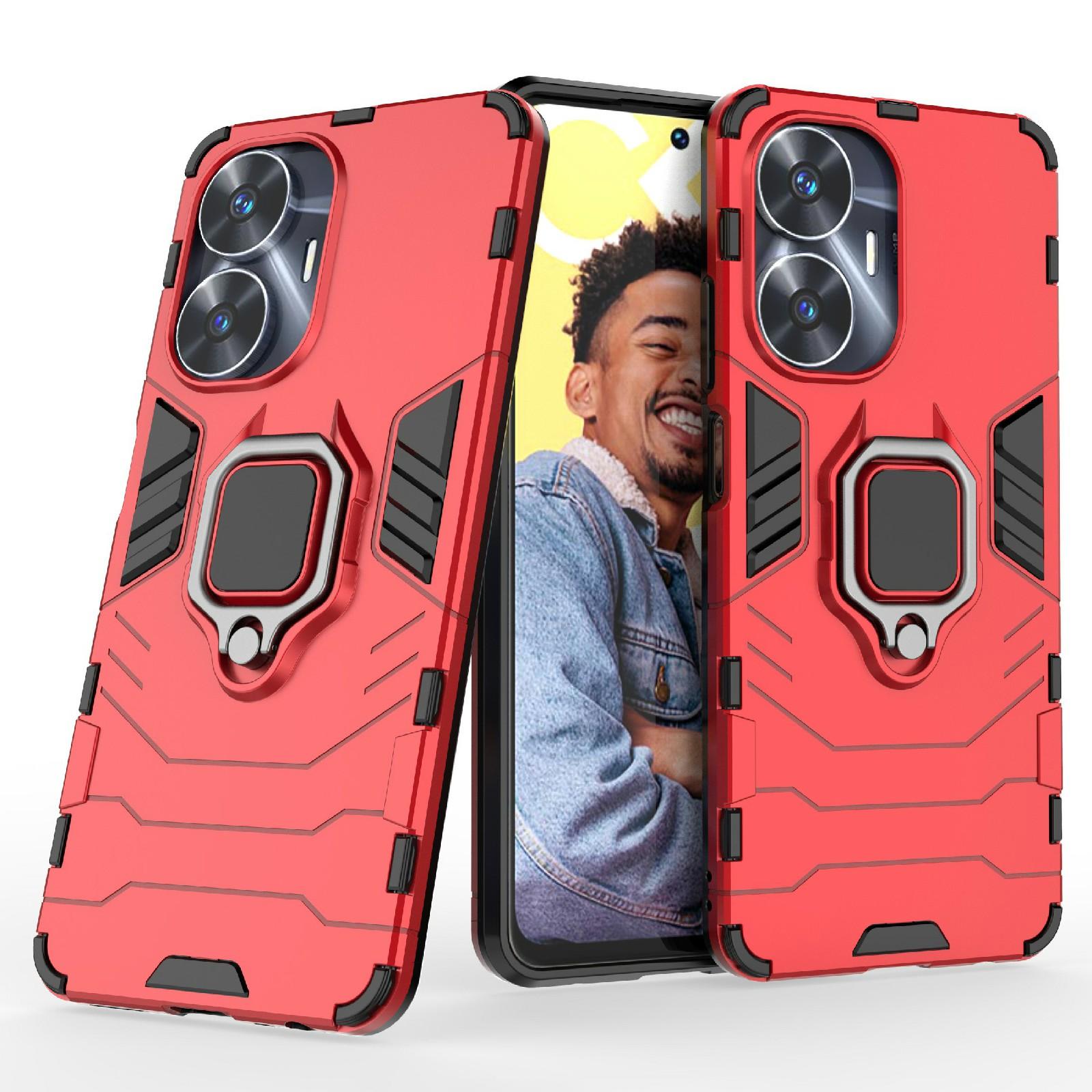 For Realme C55 4G Ring Kickstand Protective Phone Case TPU+PC Phone Back Cover Blue
For Realme C55 4G Ring Kickstand Protective Phone Case TPU+PC Phone Back Cover Blue