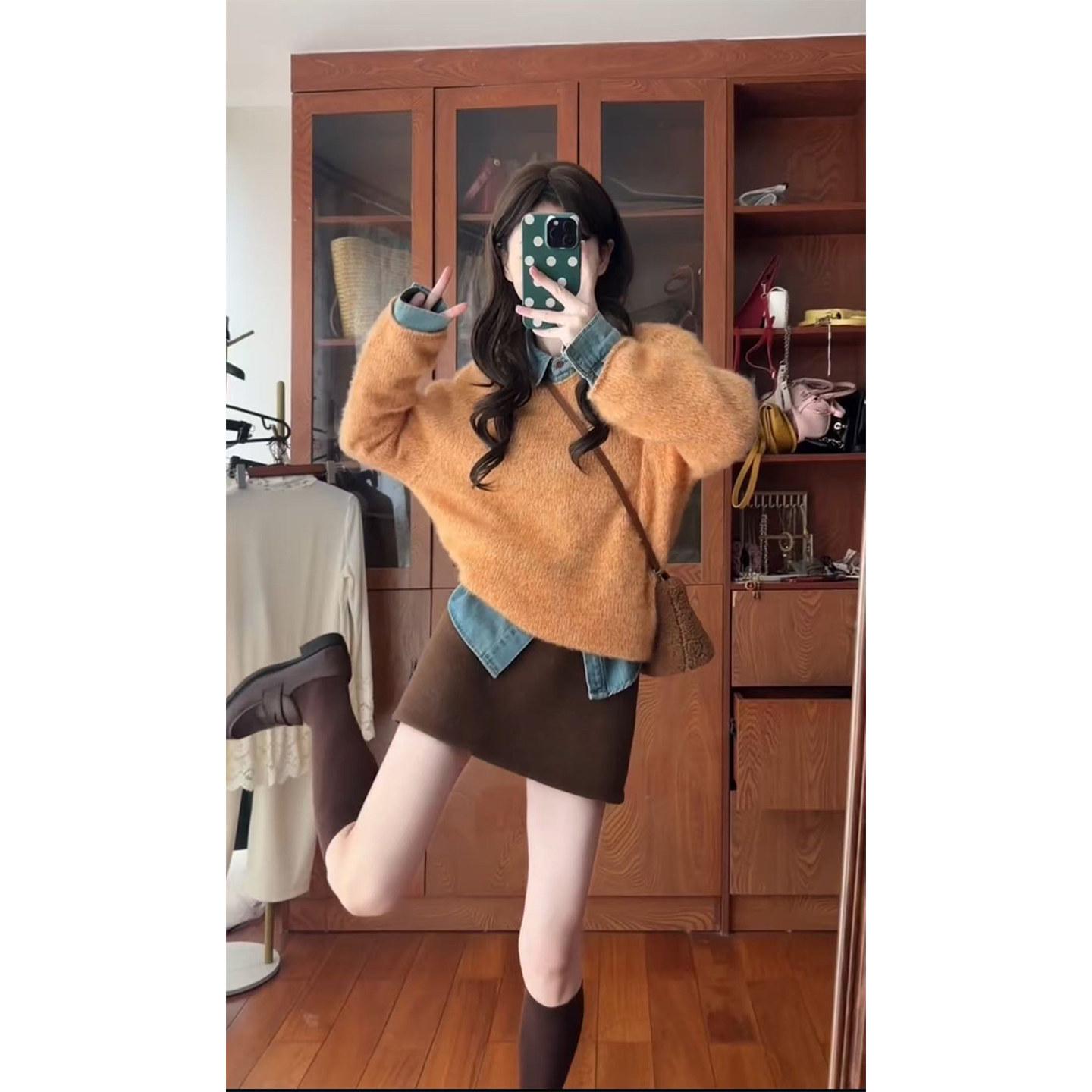 Korean Winter Academy Sweet Fashionable Sweater and Skirt Set S (80-95 Jin)
Korean Winter Academy Sweet Fashionable Sweater and Skirt Set S (80-95 Jin)