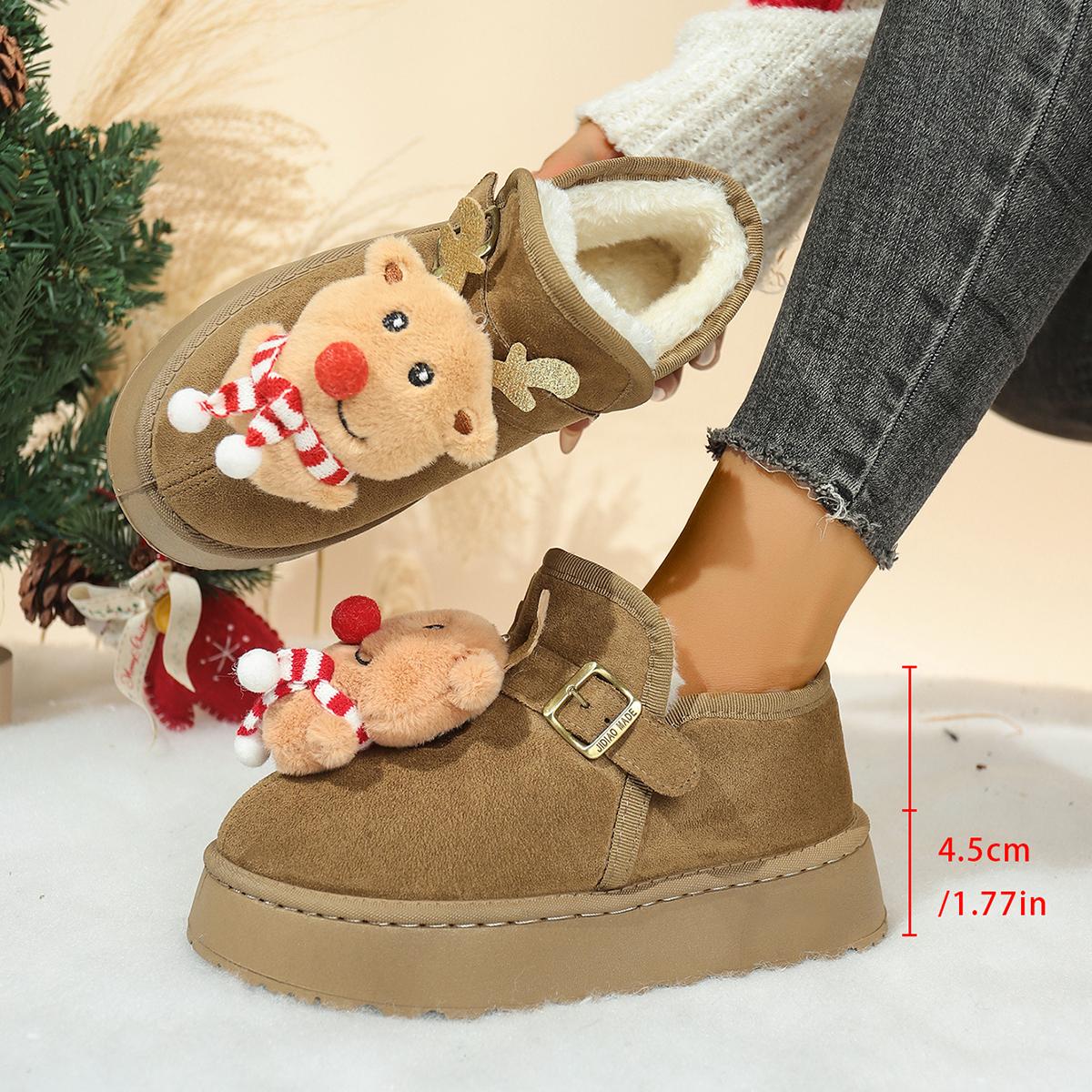 Fashion Cute Cartoon Reindeer Thick Bottom Snow Boots Women 2025 Winter Warm Short Plush Chunky Platform Ankle Boots Christmas Shoes 43 43 хаки
Fashion Cute Cartoon Reindeer Thick Bottom Snow Boots Women 2025 Winter Warm Short Plush Chunky Platform Ankle Boots Christmas Shoes 43 43 хаки