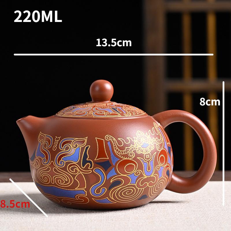 Чайник цвета эмали фиолетовый песок Dahongpao Xishi Pot керамический чайник ручной работы для домашнего заваривания