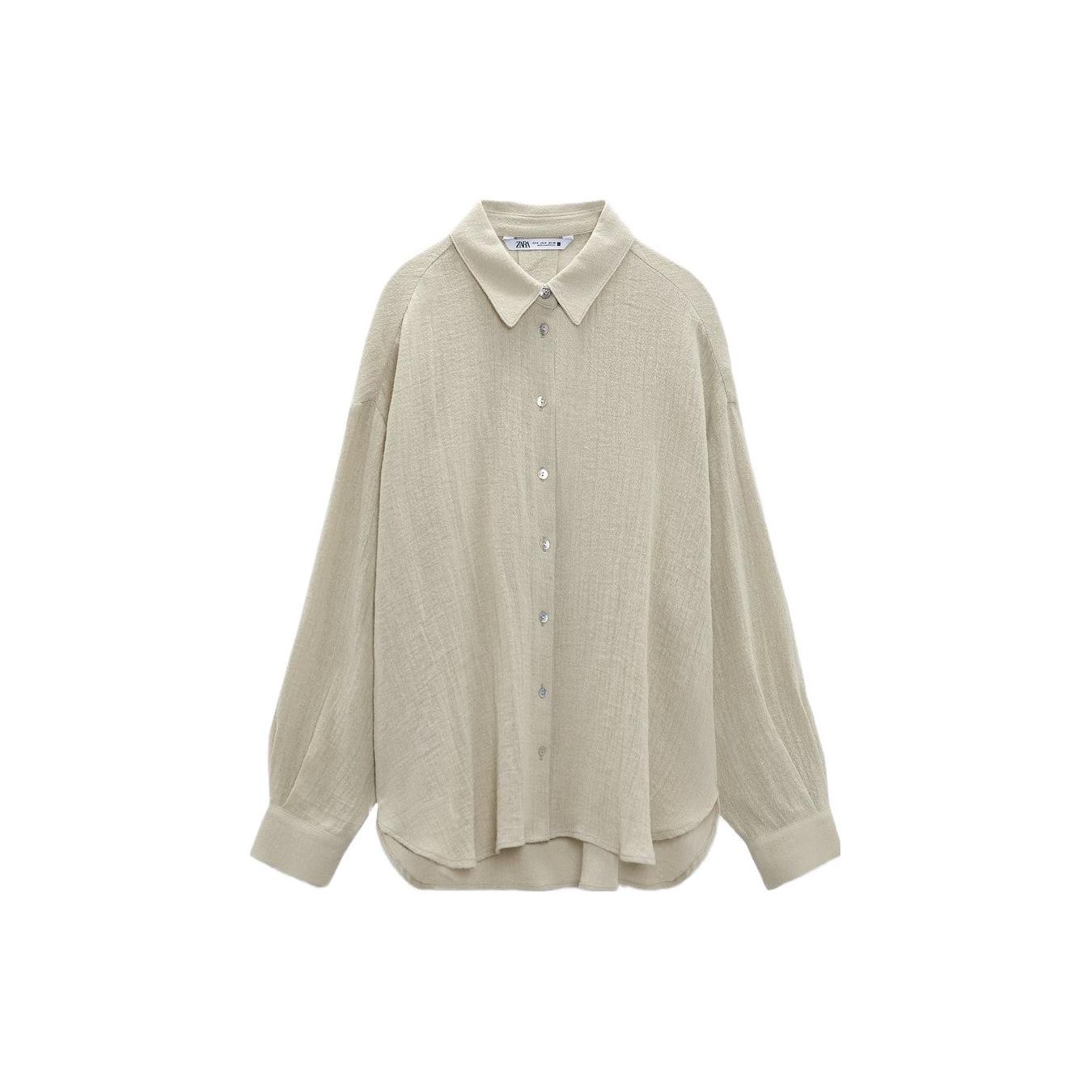 Zara Solid Color Single-Breasted Multi-Button Long Sleeve Shirt Women shirts Light-Green 07639917912-33 XL
Zara Solid Color Single-Breasted Multi-Button Long Sleeve Shirt Women shirts Light-Green 07639917912-33 XL