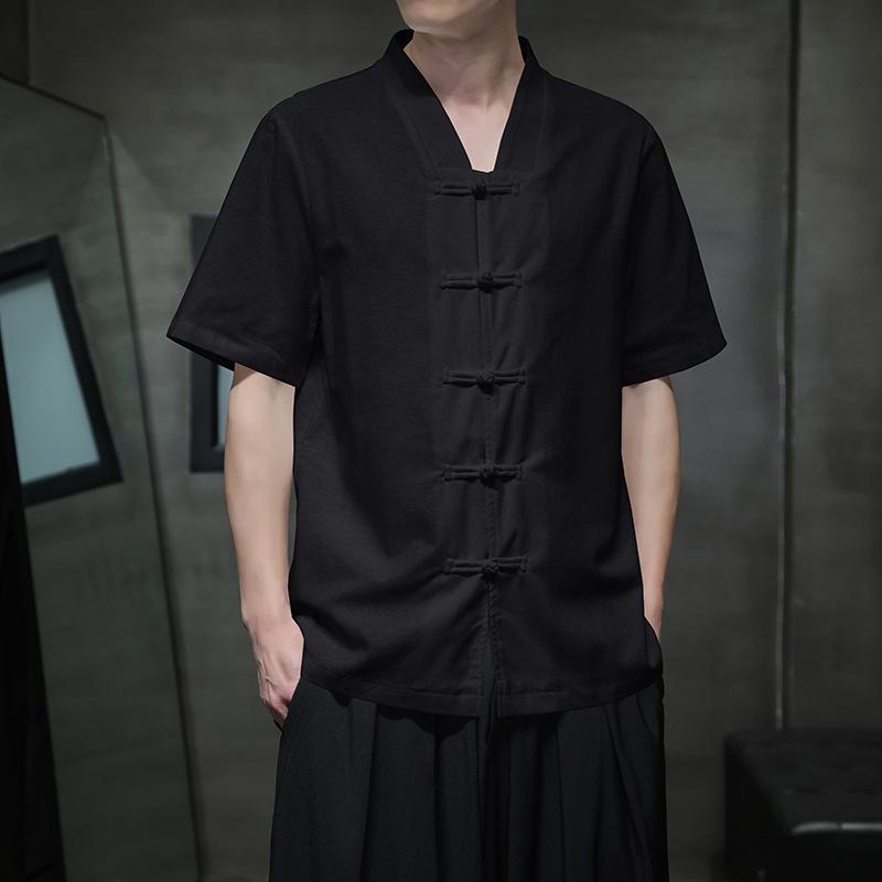 2026 Men s Cotton & Linen Hanfu-Inspired Short-Sleeve Shirt: Chinese Style, Buttoned, Large Size, Casual 5XL чорний
2026 Men s Cotton & Linen Hanfu-Inspired Short-Sleeve Shirt: Chinese Style, Buttoned, Large Size, Casual 5XL чорний