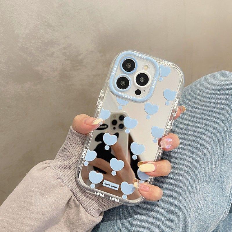 Blue Love Heart Flower Phone Case: Compatible with iPhone Models 12-17Pro, Mirror Surface Protective Cover iPhone 15 Pro
Blue Love Heart Flower Phone Case: Compatible with iPhone Models 12-17Pro, Mirror Surface Protective Cover iPhone 15 Pro