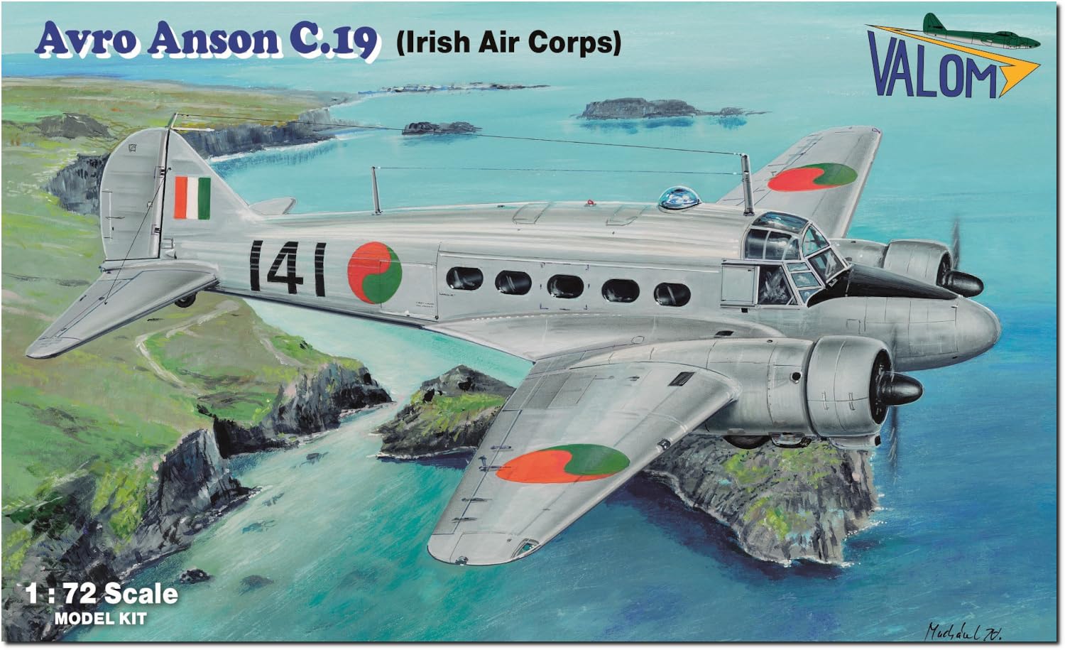 Barom British Avro Anson transport aircraft with Irish Air Force markings plastic model CV72168 1/72 C.19 twin-engine (airplane)
Barom British Avro Anson transport aircraft with Irish Air Force markings plastic model CV72168 1/72 C.19 twin-engine (airplane)