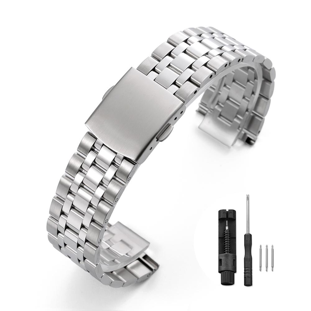 Luxury Solid Stainless Steel Watch Band Strap 20mm 22mm for Tudor for Omega Metal Wristband Men Women Gold Universal Bracelet 20mm срібний
Luxury Solid Stainless Steel Watch Band Strap 20mm 22mm for Tudor for Omega Metal Wristband Men Women Gold Universal Bracelet 20mm срібний