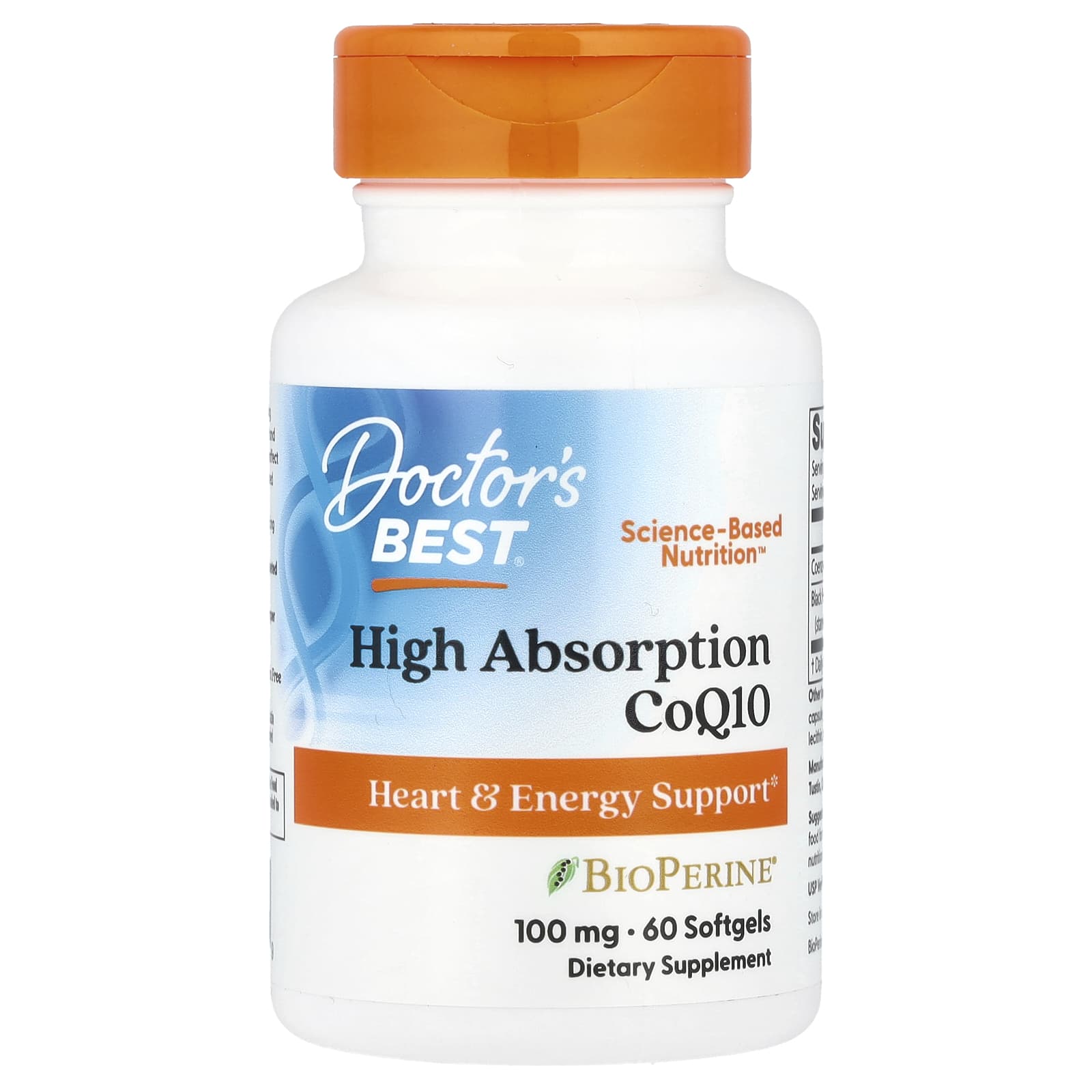 Doctor S Best, High Absorption Coq10, 60 Softgels
Doctor S Best, High Absorption Coq10, 60 Softgels