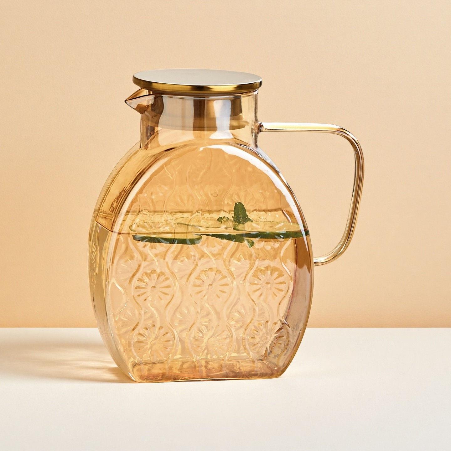 Large Glass Water Pitcher with Lid – Borosilicate Jug for Fridge & Home Use C
Large Glass Water Pitcher with Lid – Borosilicate Jug for Fridge & Home Use C