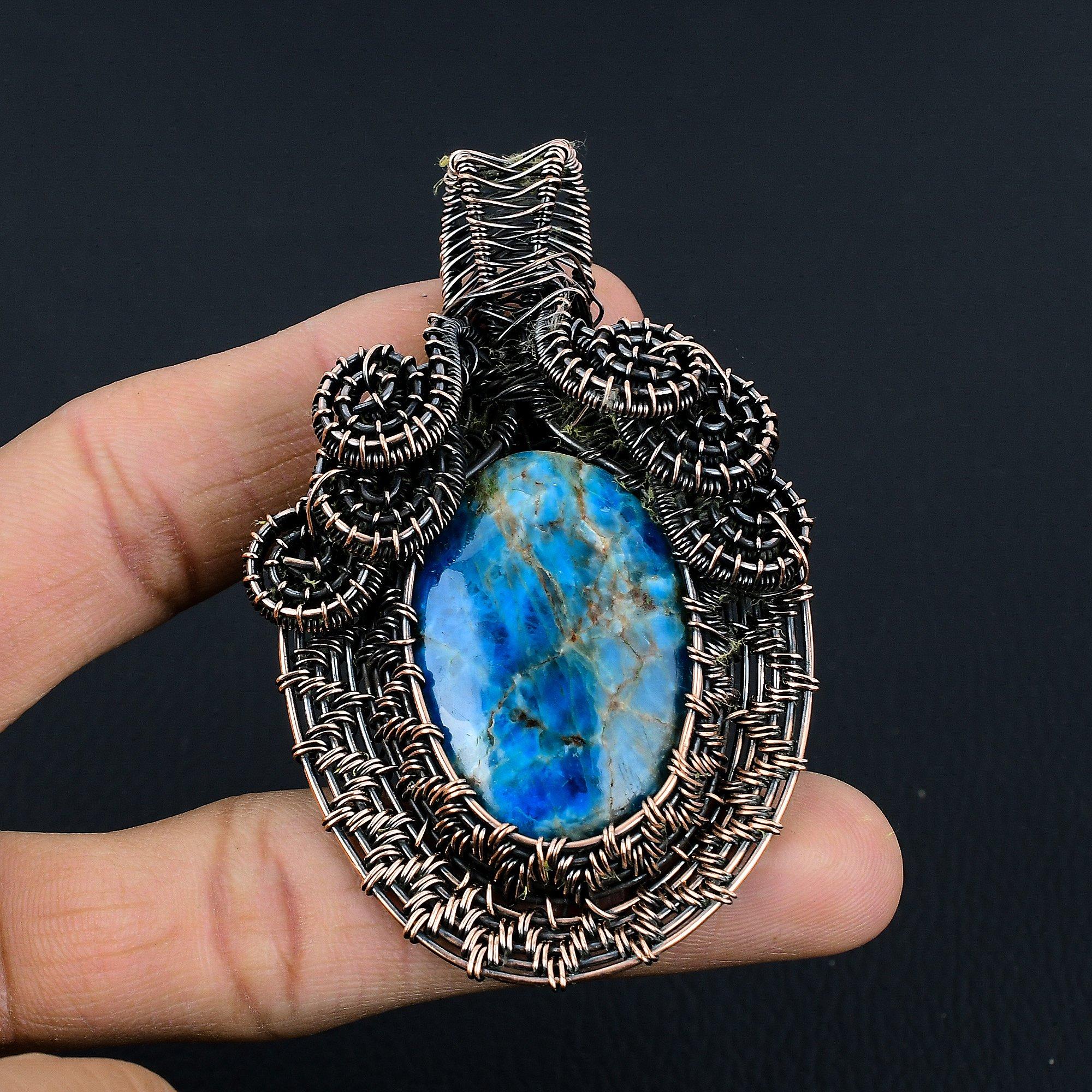 Azurite Malachite Pendant, 999 Copper Wire Wrapped Gemstone Jewelry, Handmade Pendant, For Thanksgiving 2.55 Inches
Azurite Malachite Pendant, 999 Copper Wire Wrapped Gemstone Jewelry, Handmade Pendant, For Thanksgiving 2.55 Inches