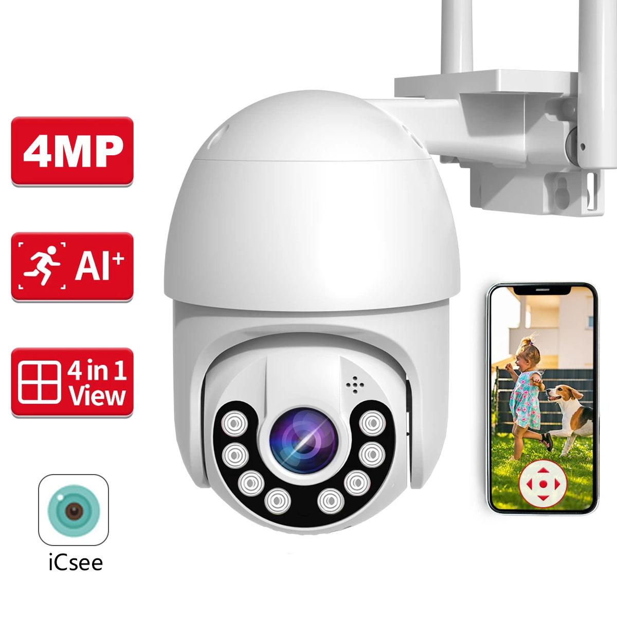 4-мегапиксельная PTZ-камера, IP-камера для улицы, Wi-Fi, беспроводная камера видеонаблюдения, камера видеонаблюдения с искусственным интеллектом, отслеживание P2P, Onvif ICsee
4-мегапиксельная PTZ-камера, IP-камера для улицы, Wi-Fi, беспроводная камера видеонаблюдения, камера видеонаблюдения с искусственным интеллектом, отслеживание P2P, Onvif ICsee