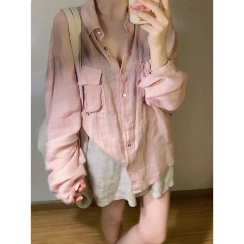 Summer Women s Pink Linen Button Down Shirt Long Sleeve Casual Top S рожевий
Summer Women s Pink Linen Button Down Shirt Long Sleeve Casual Top S рожевий
