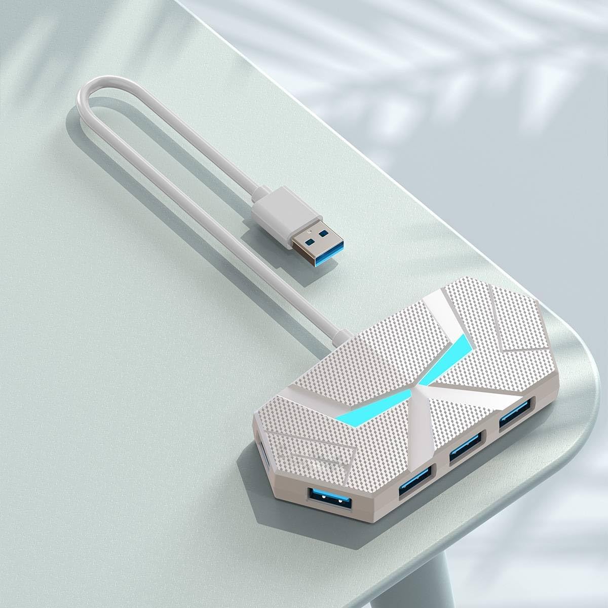 7-Port USB 3.0 Hub | USB Data Hub Splitter | Ethernet Adapter | Multiple Extra USB Port Extender Adapter for Laptop Keyboard, Hard Disk, USB Audio білий
7-Port USB 3.0 Hub | USB Data Hub Splitter | Ethernet Adapter | Multiple Extra USB Port Extender Adapter for Laptop Keyboard, Hard Disk, USB Audio білий