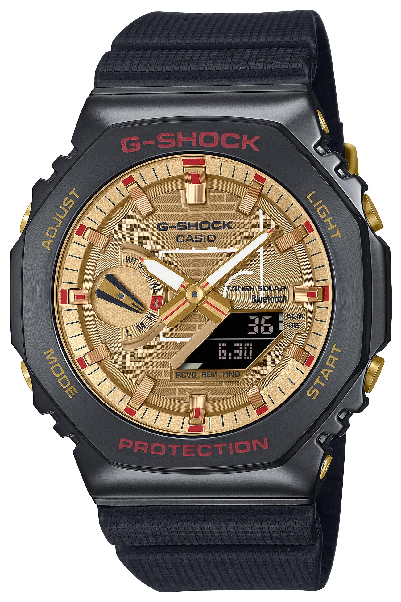 Чоловічий годинник Casio G-Shock Rui Hachimura Signature Model 4th Edition з Bluetooth, міцним сонячним живленням, чорний GBM-2100RH-1AJR чорний
Чоловічий годинник Casio G-Shock Rui Hachimura Signature Model 4th Edition з Bluetooth, міцним сонячним живленням, чорний GBM-2100RH-1AJR чорний