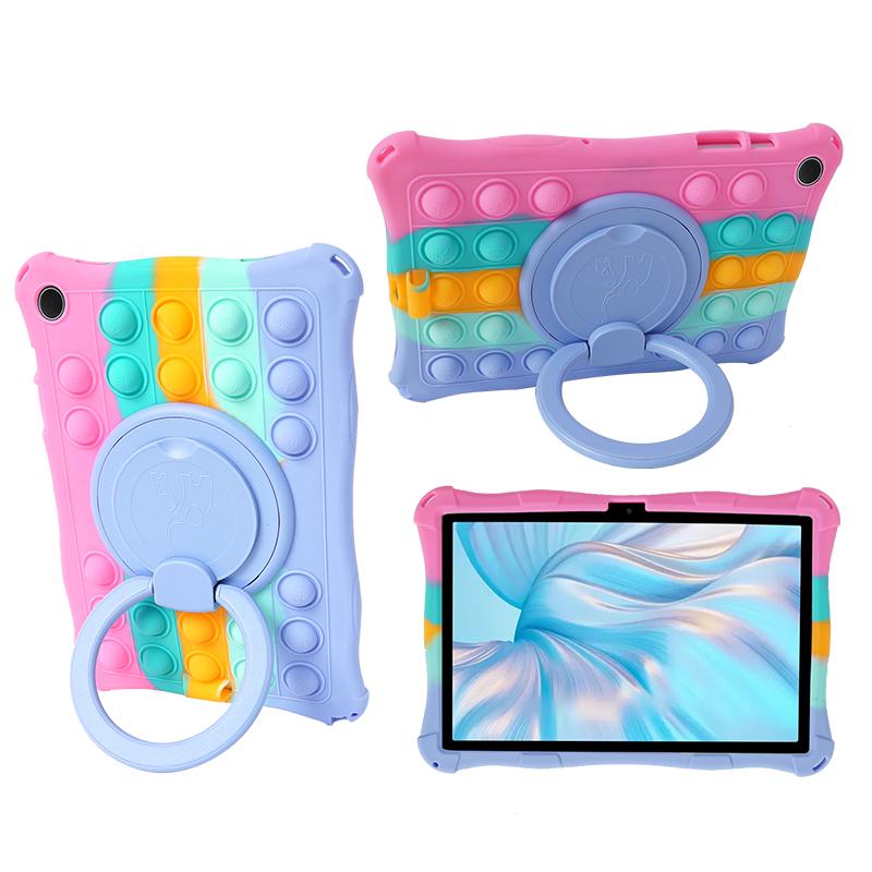 For Samsung Galaxy Tab A9 Case Pop Bubble PC+Silicone Cover Hand Grip Kickstand with Shoulder Strap Colorful Pink
For Samsung Galaxy Tab A9 Case Pop Bubble PC+Silicone Cover Hand Grip Kickstand with Shoulder Strap Colorful Pink