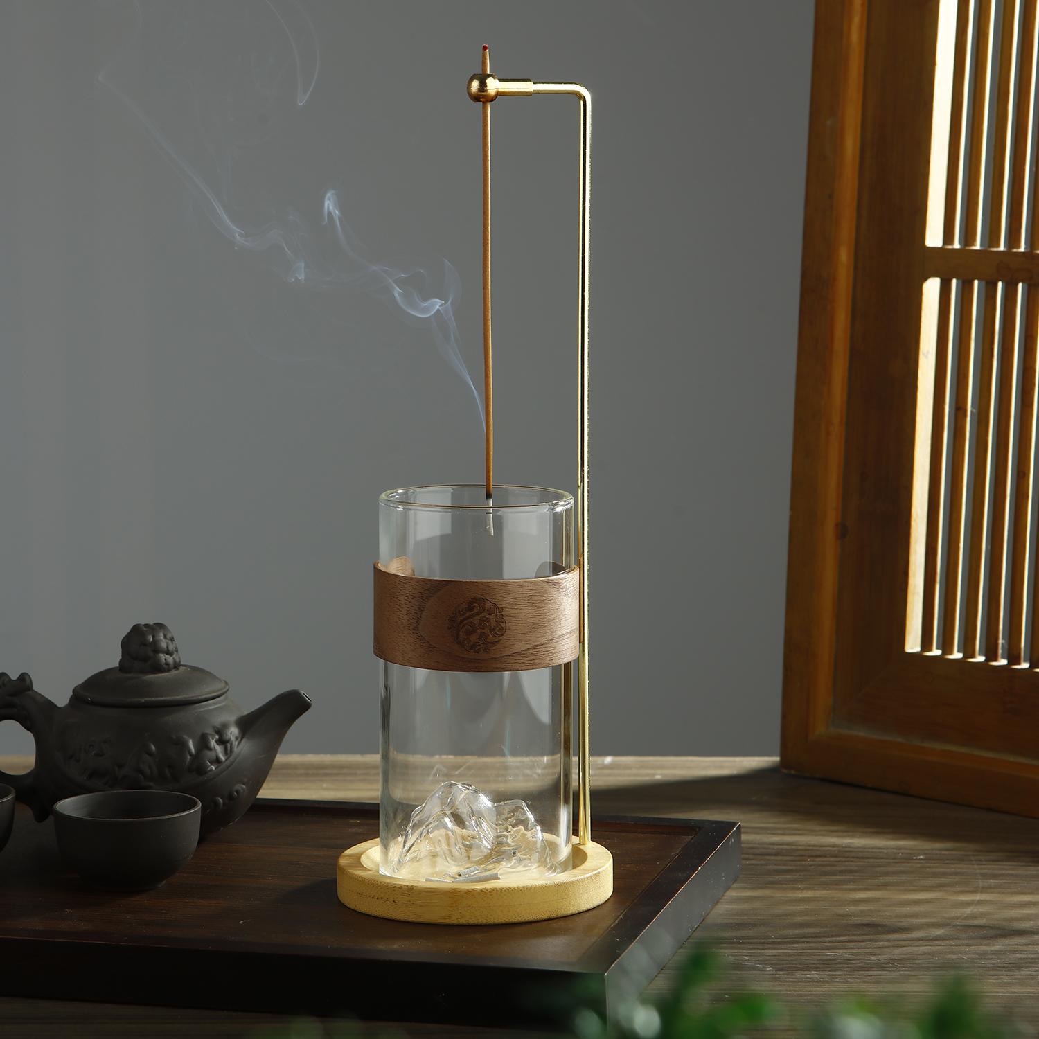 Glass Mountain Incense Holder for Sticks Incense Sticks Holder with Cord Lock Anti-Ash Flying Incense Burner with Ash Catcher
Glass Mountain Incense Holder for Sticks Incense Sticks Holder with Cord Lock Anti-Ash Flying Incense Burner with Ash Catcher