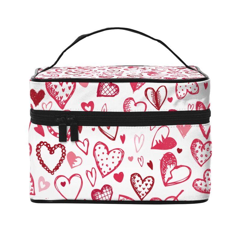 Valentine Red Sweet Hearts Travel Makeup Organizer Storage Cosmetic Bag Large Capacity Toiletry Bags for Girls Women
Valentine Red Sweet Hearts Travel Makeup Organizer Storage Cosmetic Bag Large Capacity Toiletry Bags for Girls Women