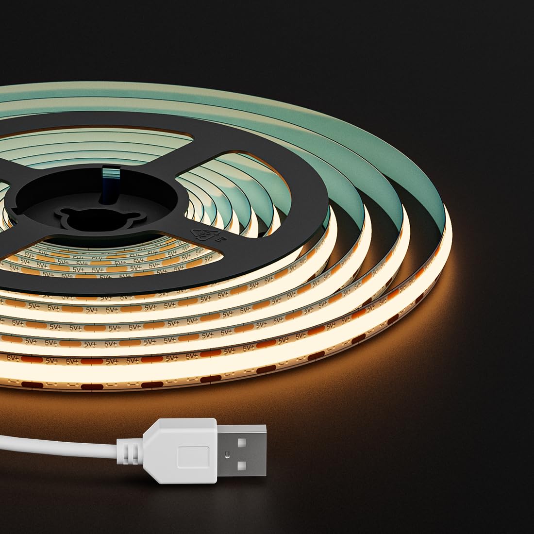 FCOB COB LED Strip Light, USB, 640 LEDs2m, Warm White, 3000K, Flexible, High Density, 8mm Wide, DC5V, 6Wm, Dimmable, Transformable, Cuttable,
FCOB COB LED Strip Light, USB, 640 LEDs2m, Warm White, 3000K, Flexible, High Density, 8mm Wide, DC5V, 6Wm, Dimmable, Transformable, Cuttable,