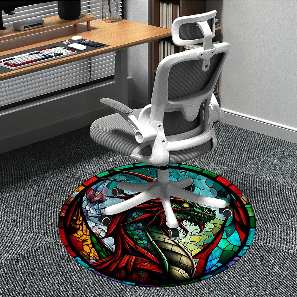 1pc Stained Glass Dragon Chair Carpet for Office Non-Slip, Machine Washable Rug for Office - Holiday DecorMachine Made yy251029089 80cm by 80cm
1pc Stained Glass Dragon Chair Carpet for Office Non-Slip, Machine Washable Rug for Office - Holiday DecorMachine Made yy251029089 80cm by 80cm