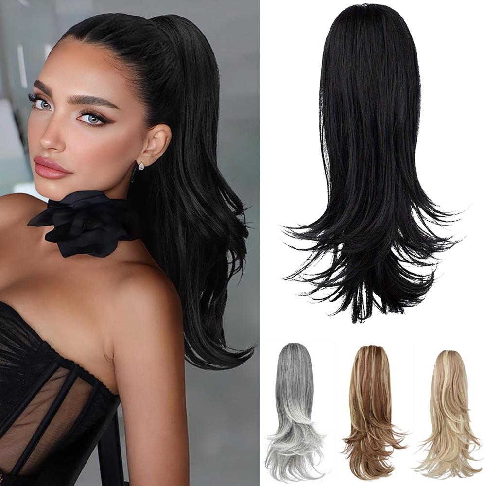 MERISIHAIR Claw Ponytail Synthetic Long Wave Clip In Hair Extensions Natural Thick Ponytail Hairpiece For Women Daily Wear 35cm
MERISIHAIR Claw Ponytail Synthetic Long Wave Clip In Hair Extensions Natural Thick Ponytail Hairpiece For Women Daily Wear 35cm