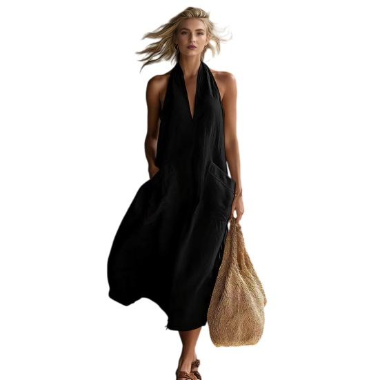 Summer Dress for Women Casual Deep V Neck Halter Sleeveless Long M чорний
Summer Dress for Women Casual Deep V Neck Halter Sleeveless Long M чорний