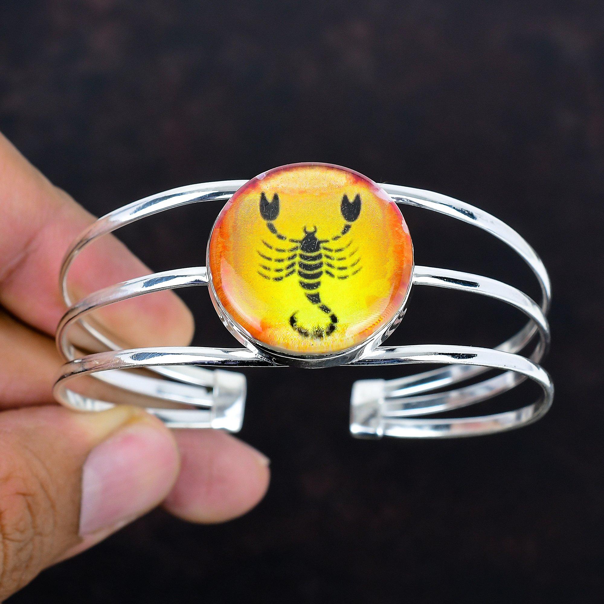 Scorpio zodiac sign in onyx bangle horoscope cuff bracelet 925 sterling silver adjustable bangle astrology bangle gemstone handmade jewelry Adjustable
Scorpio zodiac sign in onyx bangle horoscope cuff bracelet 925 sterling silver adjustable bangle astrology bangle gemstone handmade jewelry Adjustable