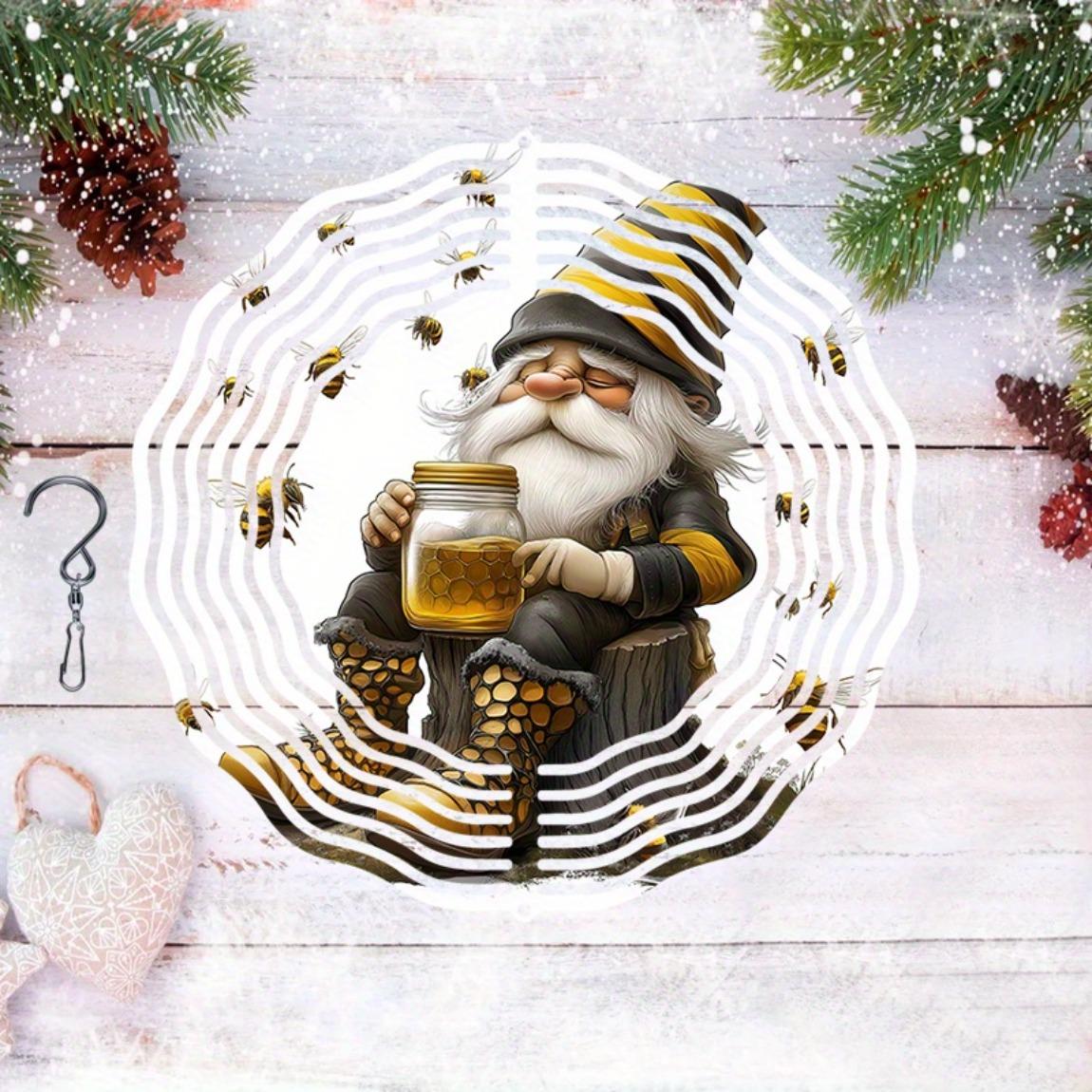 Metal Gnome and Bee Mandala Wind Chime for Outdoor Garden Patio Porch Decor No Electricity Needed Easy to Install Durable Gift
Metal Gnome and Bee Mandala Wind Chime for Outdoor Garden Patio Porch Decor No Electricity Needed Easy to Install Durable Gift