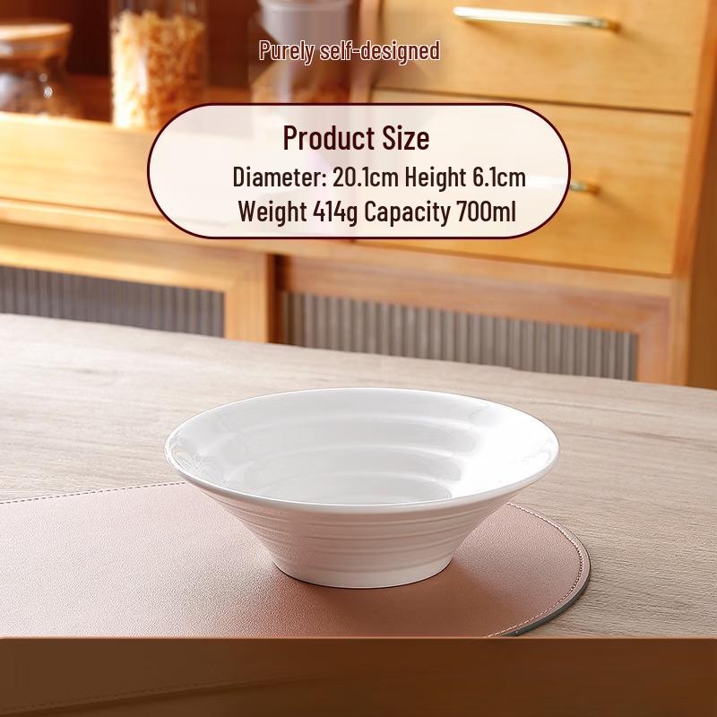 Ru Han Gold Line 8-inch Pure White Trumpet Soup Bowl
Ru Han Gold Line 8-inch Pure White Trumpet Soup Bowl