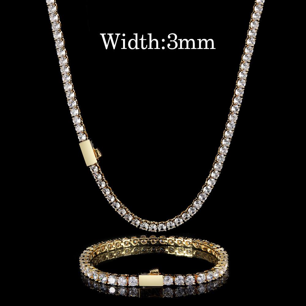 Accessories Spring Buckle Tennis Chain Hip Hop Necklace Tide Brand Single Row Diamond Zircon Bracelet Accessories Bracelet 7 inches (length 17.78cm)
Accessories Spring Buckle Tennis Chain Hip Hop Necklace Tide Brand Single Row Diamond Zircon Bracelet Accessories Bracelet 7 inches (length 17.78cm)