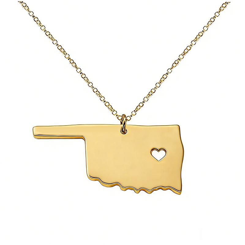 Stainless Steel United States Oklahoma Map Pendant Necklace For Women Men Jewelry Accessories золотой
Stainless Steel United States Oklahoma Map Pendant Necklace For Women Men Jewelry Accessories золотой