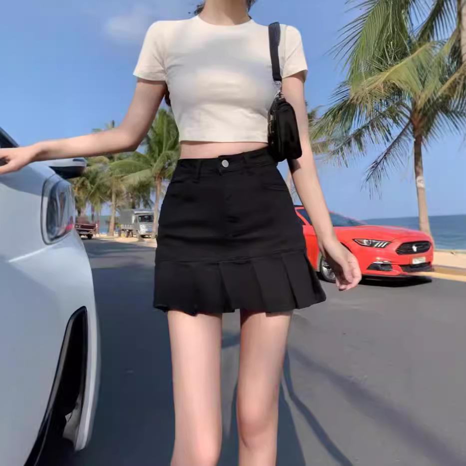 Plus Size Black High-Waist Fishtail Skirt - Summer 2024 Slim Fit, Pleated Short Korean Style for Women L
Plus Size Black High-Waist Fishtail Skirt - Summer 2024 Slim Fit, Pleated Short Korean Style for Women L